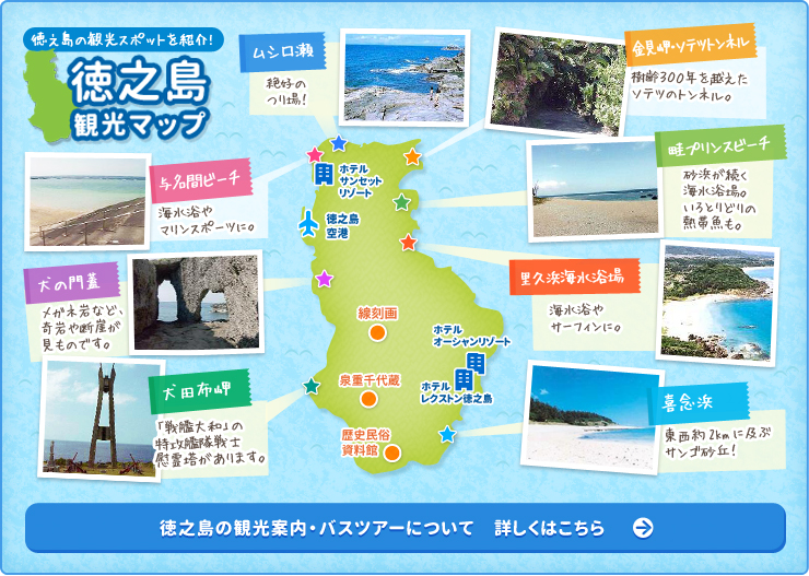 徳之島観光マップ